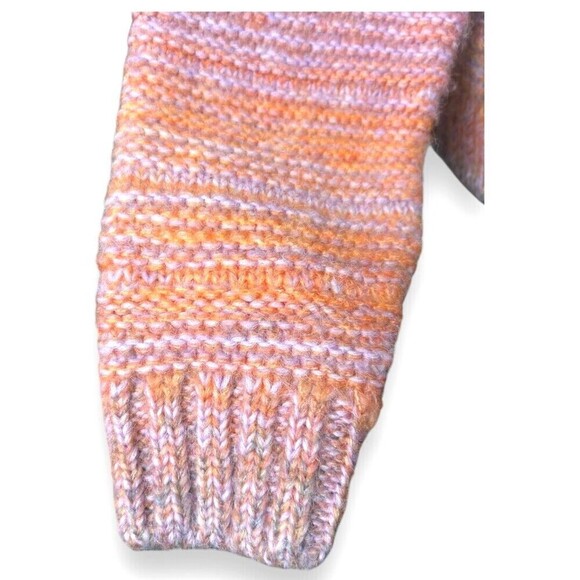 Vero Moda Pink Pastel Chunky Knit Sweater Striped Retro Y2K Preppy Womens Size M - Picture 3 of 10